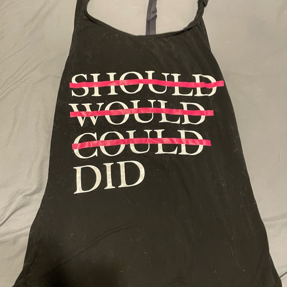 Black tank top